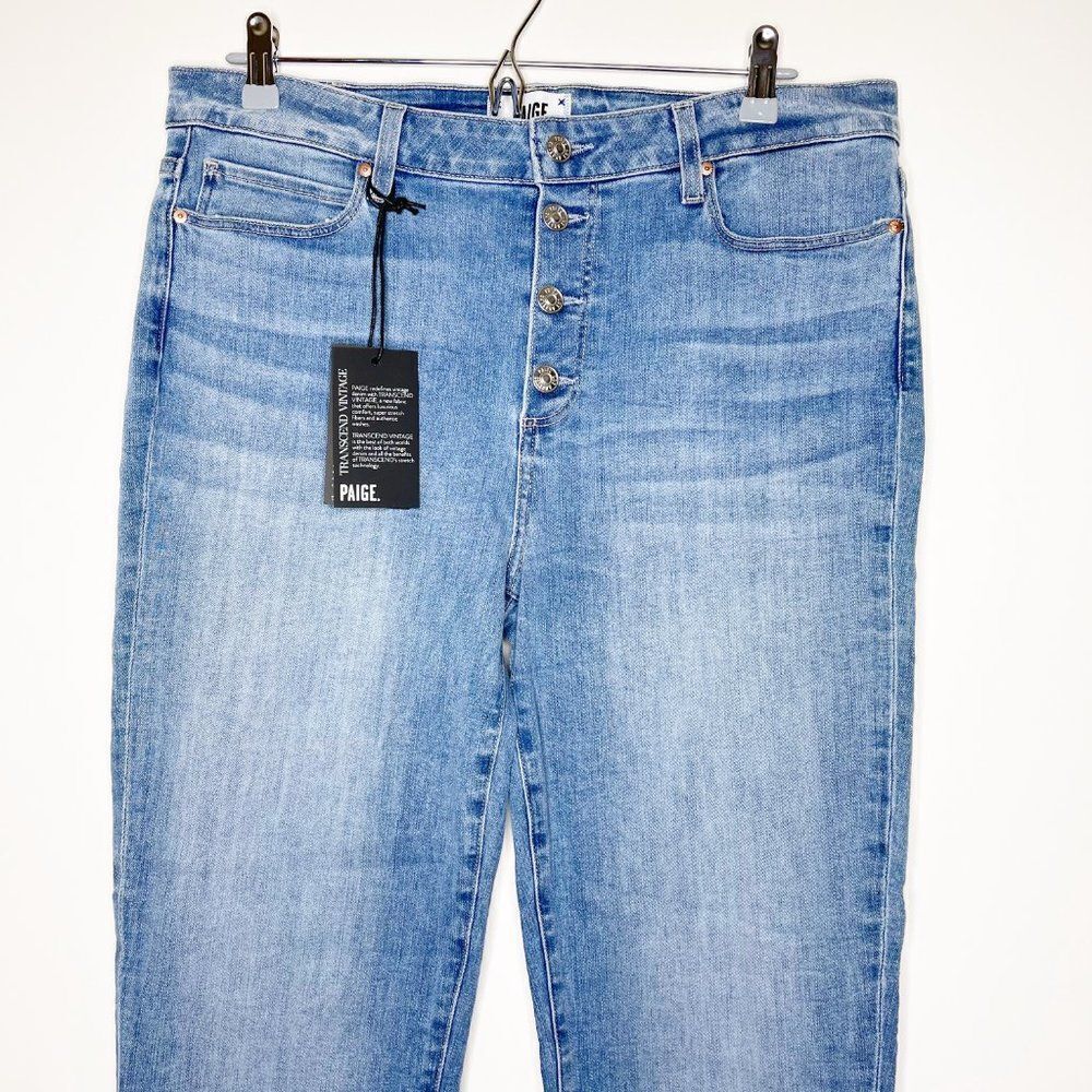 PAIGE Hoxton High Rise Slim Leg Button Fly Jeans  - Picture 2 of 9